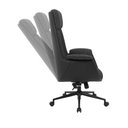 Ver imagem 5 de Kit com 6 Cadeiras Office Diretor com Revestimento Couro e Base em Aço Cromado Valencia Preto