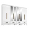Quarto Modulado 4 Peças 8 Portas 4 Gavetas com Espelhos Smart Plus - 3