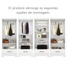 Quarto Modulado 4 Peças 8 Portas 4 Gavetas com Espelhos Smart Plus - 15