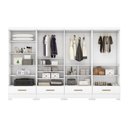 Ver imagem 6 de Quarto Modulado 100% MDF 4 Peças 8 Portas 4 Gavetas com Espelhos Smart Plus Branco
