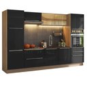 Ver imagem 2 de Armário de Cozinha Completa 320 cm Rustic/Preto Lux Madesa 08