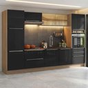Ver imagem 1 de Armário de Cozinha Completa 320 cm Rustic/Preto Lux Madesa 08