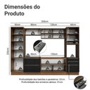 Ver imagem 3 de Armário de Cozinha Completa 320 cm Rustic/Preto Lux Madesa 08