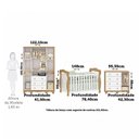 Ver imagem 4 de Quarto de Bebê Completo Berço 3 em 1, Cômoda e Guarda Roupa MDF Nina Espresso Móveis Branco/Amêndoa