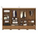 Ver imagem 7 de Quarto Modulado 100% MDF 4 Peças 8 Portas 4 Gavetas com Espelhos Smart Plus Bege/Cinamomo