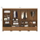 Ver imagem 7 de Quarto Modulado 100% MDF 4 Peças 8 Portas 4 Gavetas com Espelhos Smart Plus Bege/Cinamomo