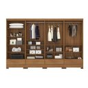 Ver imagem 5 de Quarto Modulado 4 Peças 8 Portas 4 Gavetas com Espelhos Smart Plus
