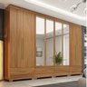 Quarto Modulado 4 Peças 8 Portas 4 Gavetas com Espelhos Smart Plus - 1