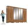 Quarto Modulado 4 Peças 8 Portas 4 Gavetas com Espelhos Smart Plus - 4