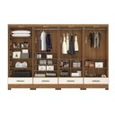 Ver mais imagens de Quarto Modulado 100% MDF 4 Peças 8 Portas 4 Gavetas com Espelhos Smart Plus Bege/Cinamomo/Offwhite