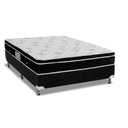 Ver imagem 1 de Cama Box Casal: Colchão Molas Ortobom Nanolastic Physical Spring + Base CRC Suede Black(138x188)