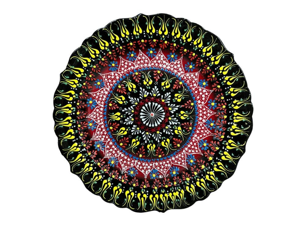 Prato Turco Decorativo Feito a Mao 30cm Relevo Mod.27 - 1