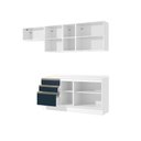 Ver imagem 3 de Armário de Cozinha Completa 100% Mdf 260cm Branco/azul Profundo Celeste Kappesberg