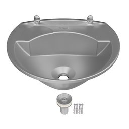 Lavatório Plástico Prata Kit Instalação 3,8l 36x28cm Astra - 1