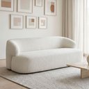 Ver imagem 1 de Sofá 2 Lugares Orgânico para Sala Living 180cm Barolo L06 Bouclê Off White - Lyam Decor