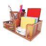 Organizadores de Escritorio Monte Seu Kit Bandeja Porta Papel Porta Lápis Lixeira Rose Gold Gv Offic - 2