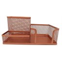 Ver imagem 4 de Organizadores de Escritorio Monte Seu Kit Bandeja Porta Papel Porta Lápis Lixeira Rose Gold Gv Offic