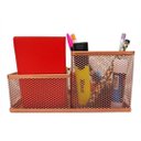 Ver imagem 3 de Organizadores de Escritorio Monte Seu Kit Bandeja Porta Papel Porta Lápis Lixeira Rose Gold Gv Offic