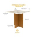 Ver imagem 4 de Mesa de Jantar Quadrada Tampo de Vidro Fidelitá Barcelona 90cm
