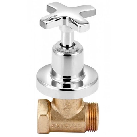 Acabamento para Registro 1/2"",3/4"",1"" C34 Cromado - Vad205cwb - Esteves Acabamento Registro 1/2",