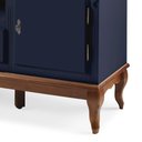 Ver imagem 4 de Conjunto Rack 60503m + Painel 50513 para Sala Pés Luiz Xv 2 Gavetas 2 Portas - Azul Petróleo/imbuia