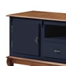Conjunto Rack 60503m + Painel 50513 para Sala Pés Luiz Xv 2 Gavetas 2 Portas - Azul Petróleo/imbuia - 5