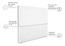 Ver imagem 3 de Cabeceira Cama Box Organica Casal 140cm Luna Suede C/frame Branco