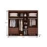 Guarda Roupa Casal 6 Portas e 6 Gavetas C/ Pés Lucca Premium Imbuia - Rufato - 2