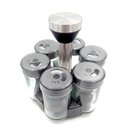 Ver imagem 1 de Organizador Porta Condimentos Giratório 6 Potes Vidro 100ml