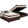Cama Box Baú Casal: Colchão Molas Anjos MasterPocket Ensacadas King Best + Base CRC Courano Brown(13 - 1