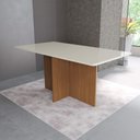 Ver imagem 1 de Mesa de Jantar Retangular Tampo de Madeira Fidelitá Itália 170cm