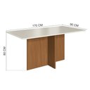 Ver imagem 3 de Mesa de Jantar Retangular Tampo de Madeira Fidelitá Itália 170cm