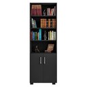 Ver imagem 1 de Estante Livreiro 2 Portas 6 Prateleiras Preto