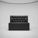 Ver imagem 2 de Poltrona Sofá Booth Prime 2 Lugares Preto Capitione Costurado