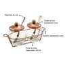 Kit para Servir Geléia Molhos Cobre Inox Vidro Antepastos - 2