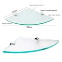 Ver imagem 3 de Prateleira Organizadora Canto Vidro Temperado Banheiro