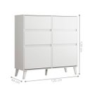 Ver imagem 3 de Cômoda Viena para Quarto 4 Gavetas Retrô Multiuso
