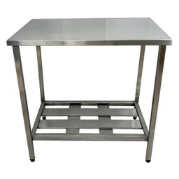 Mesa Aço Inox Profissional 110x60x90 Cm Loja da Cozinha - 1