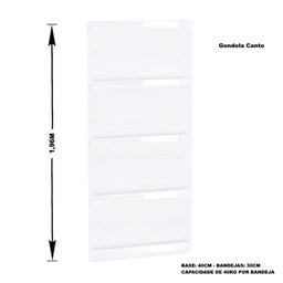 Gondola Parede 196 Amapa Flex Kit 9 Metros 1 Canto Branco SP - Amapá - 3