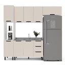 Ver imagem 2 de Cozinha Completa 4 Peças 224,5cm x 240cm Amara Bege/Branco/Creme