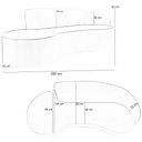 Ver imagem 4 de Sofá 4 Lugares Curvo Sala de Estar Living Firenze Direito D02 Veludo Azul Marinho 260 Cm C-304 -