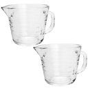 Ver imagem 1 de 2 Jarras Medidoras de Vidro 700ml Cada Lyor Copos Medida Receita com Alça Bico