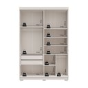 Ver imagem 4 de Guarda-Roupa Solteiro Bari 4 Portas 2 Gavetas 100% MDF Off White/Nevaska