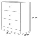 Ver imagem 3 de Cômoda Multiuso Angelina para Quarto 3 Gavetas Branco