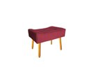 Ver imagem 3 de Kit 2 Poltronas Decorativa Bia + Puff Retangular Suede Marsala Pés Madeira Ms Decor