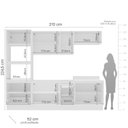 Ver imagem 3 de Cozinha Completa 5 Peças 224,5CMX270CM Meena Branco