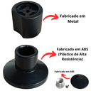 Ver mais imagens de Acabamento Abs Volante C-40 para Registro Base Docol Preto
