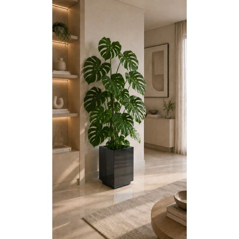 Vaso para Sala Espelhado Fumê Luxo