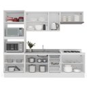 Ver imagem 4 de Cozinha 5 Peças Balcão 3 Gavetas 4 Portas Aéreo Basculante Torre Quente sem Tampo Meena Bege/Branco/Creme