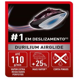 Ferro de Passar a Vapor Arno Ultragliss Durilium FMV com Spray e Base Antiaderente - 3